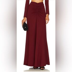 Chic Bordeaux Maxi Skirt
